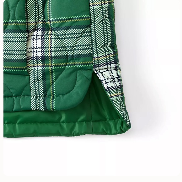 Lands End Women's Print FeatherFree Quilted Insulated Vest Light Emerald Green - Picture 6 of 7